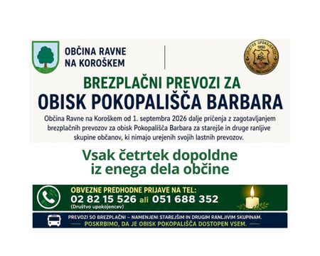 Prevozi na Barbaro od 1. 9. 2026 dalje